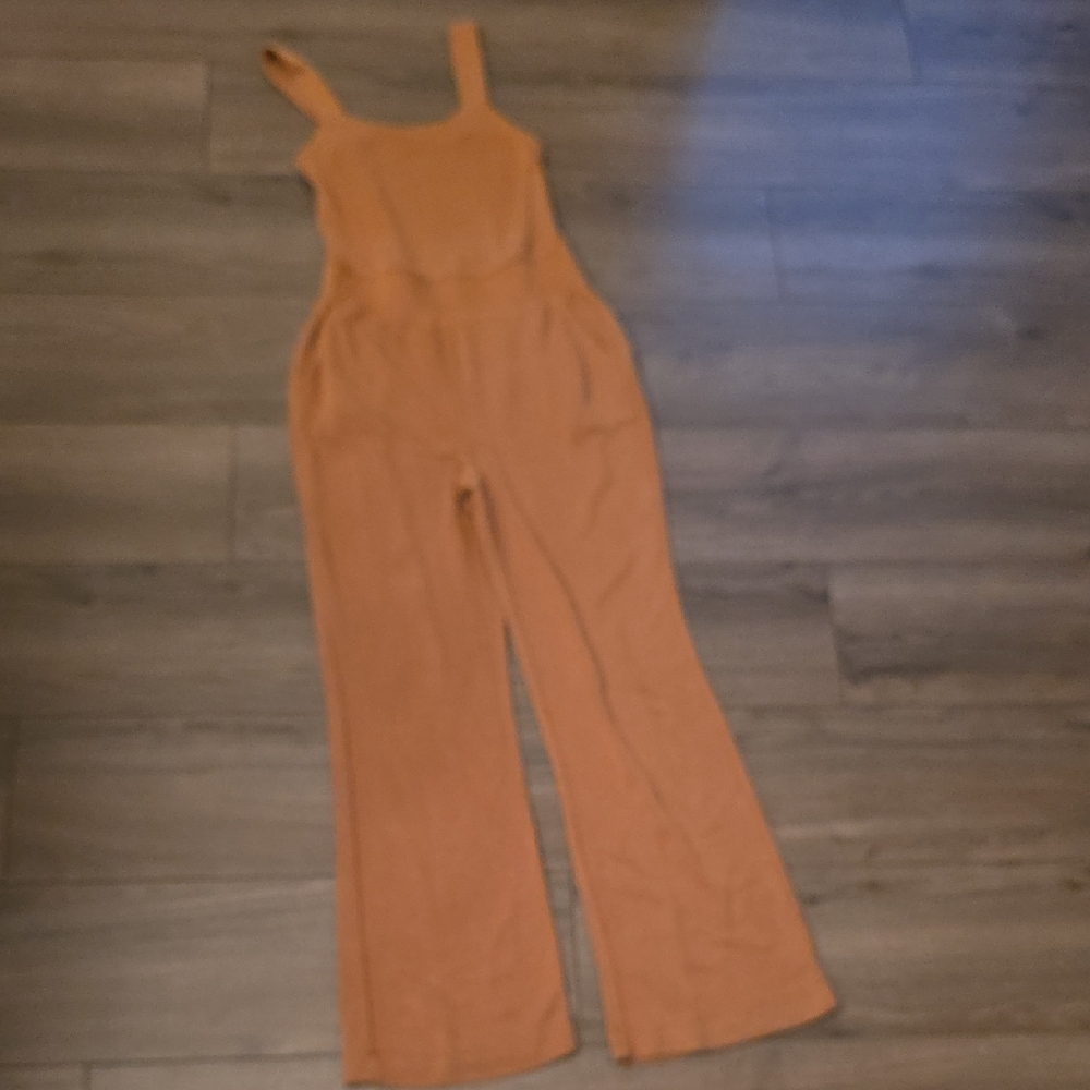 Weekend Sleeveless Orange Jumpsuit